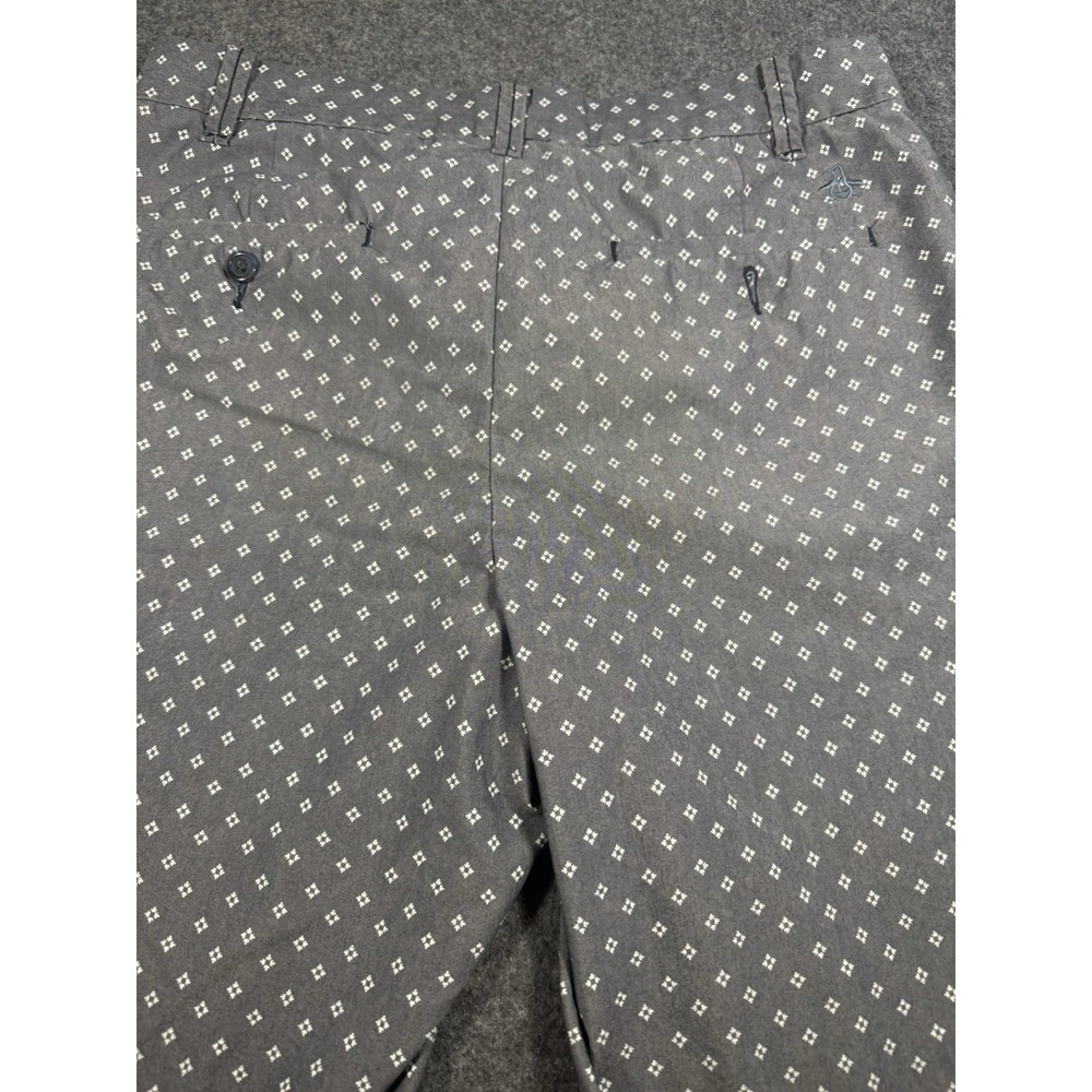 Original‎ Penguin Men's Grey Geometric Print Chino Shorts Size 30
